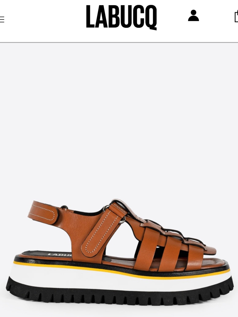 Labucq | Boomer Sandal in Tan Leather 36